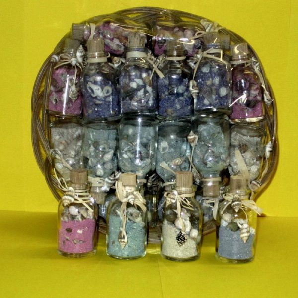 bottiglia conchiglie sabbia color - andrea fanciaresi vendita online