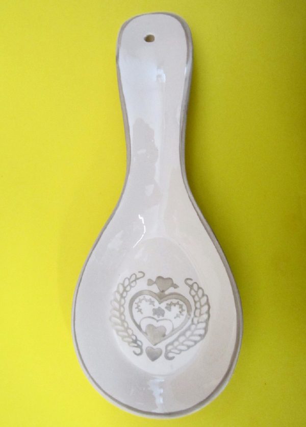 poggiamestolo ceramica cuore - andrea fanciaresi - vendita online