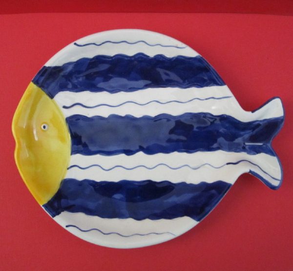 piatto pesce ceramica - andrea fanciaresi *- vendita online