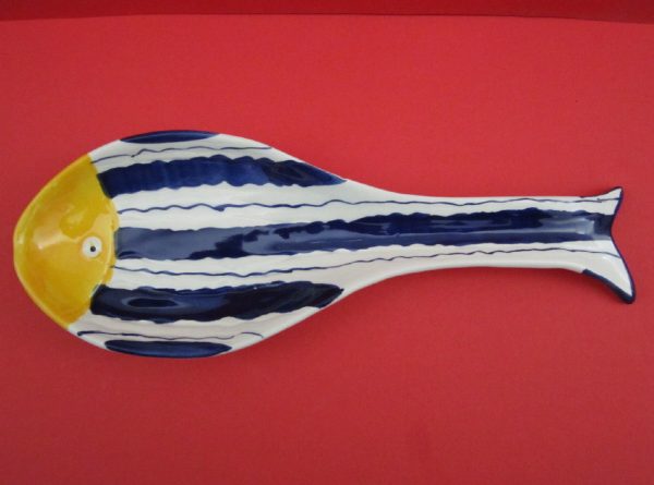 poggiamestolo pesce ceramica - andrea fanciaresi - vendita online